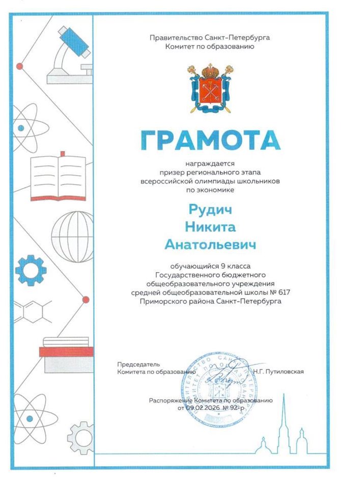 2025-2026 Рудич Никита 9л2 ВСОШ экономика (Лучкина О.В.)